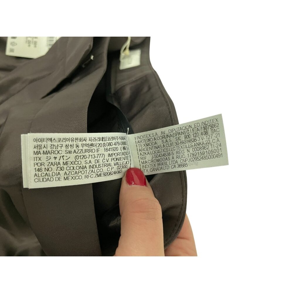 Zara Satin Wide-Leg Trousers in Chocolate Brown - Picture 9 of 16